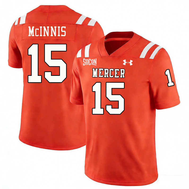 Mercer Bears #15 Kobe McInnis College Football Jerseys,Uniforms Stitched-Orange